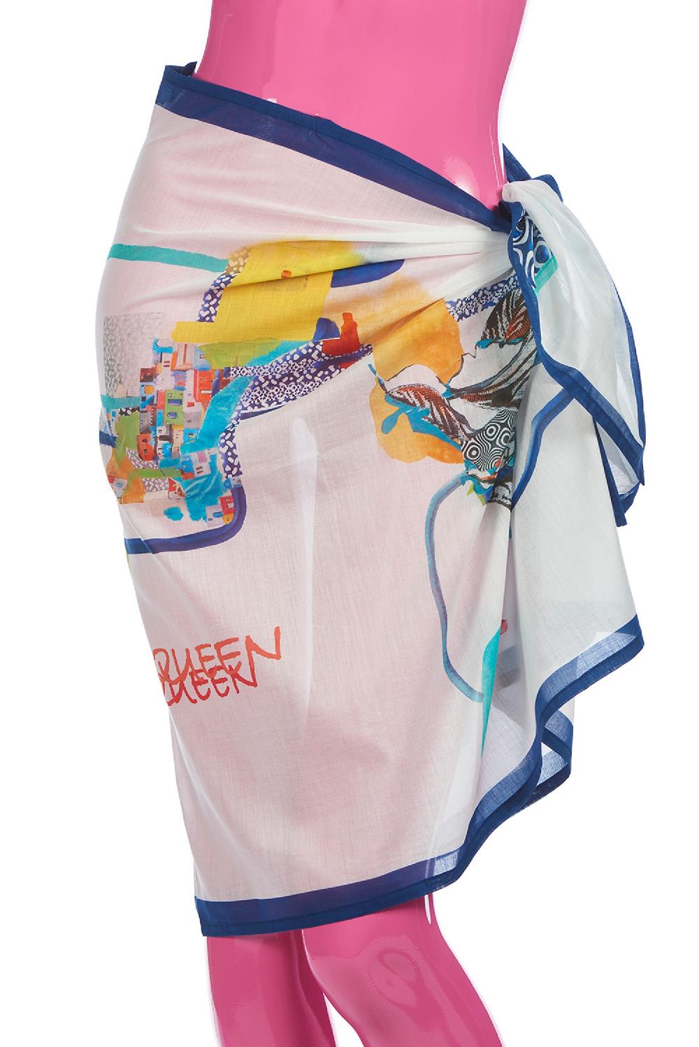 Save The Queen Pareo con stampa dedicata all’arte contemporanea africana