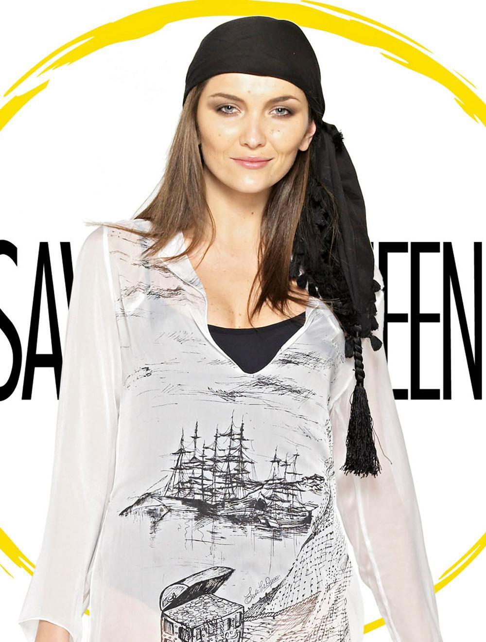 Save The Queen Pareo In Cotone Con Nappine E Treccia