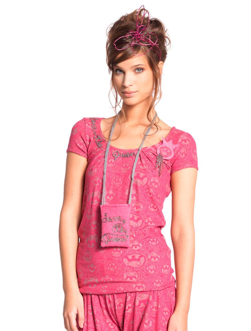 Save The Queen Pigiama Corto In Viscosa Stretch Jacquard