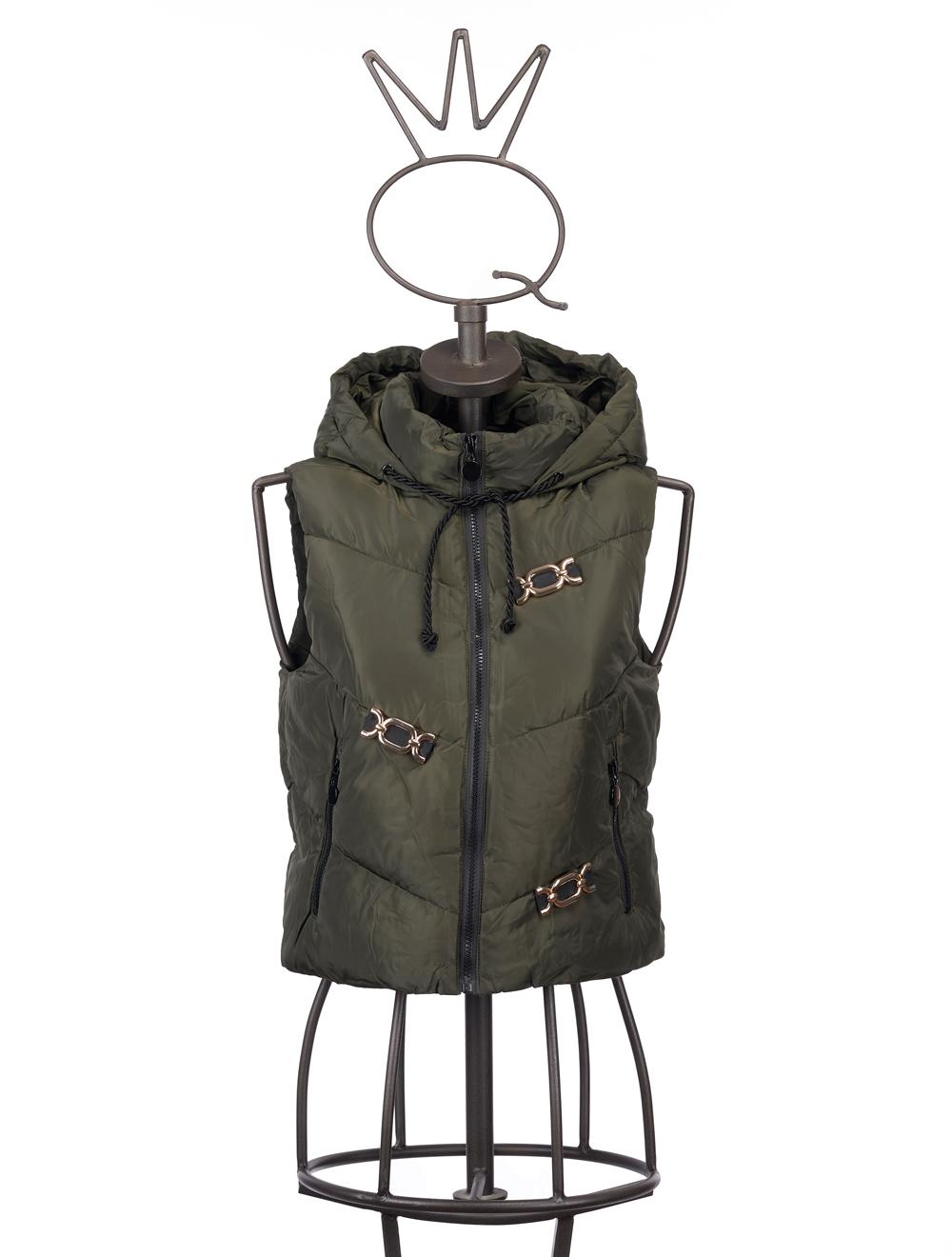 Save The Queen Piumino Smanicato Verde Con Cappuccio