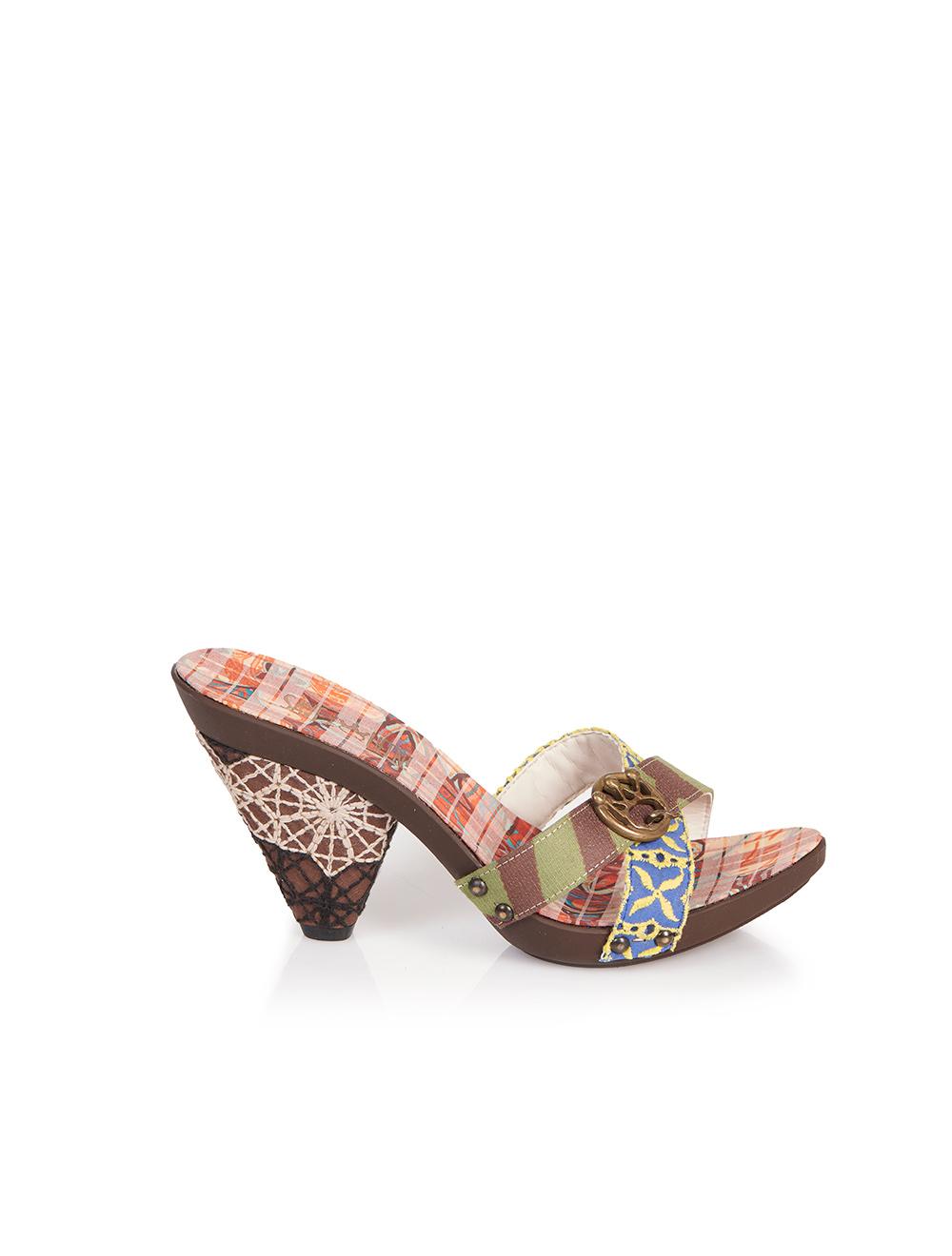 Save The Queen Sandali Rivestiti In Tessuti Ricamati E Stampati