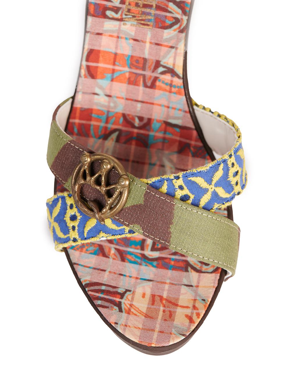 Save The Queen Sandali Rivestiti In Tessuti Ricamati E Stampati