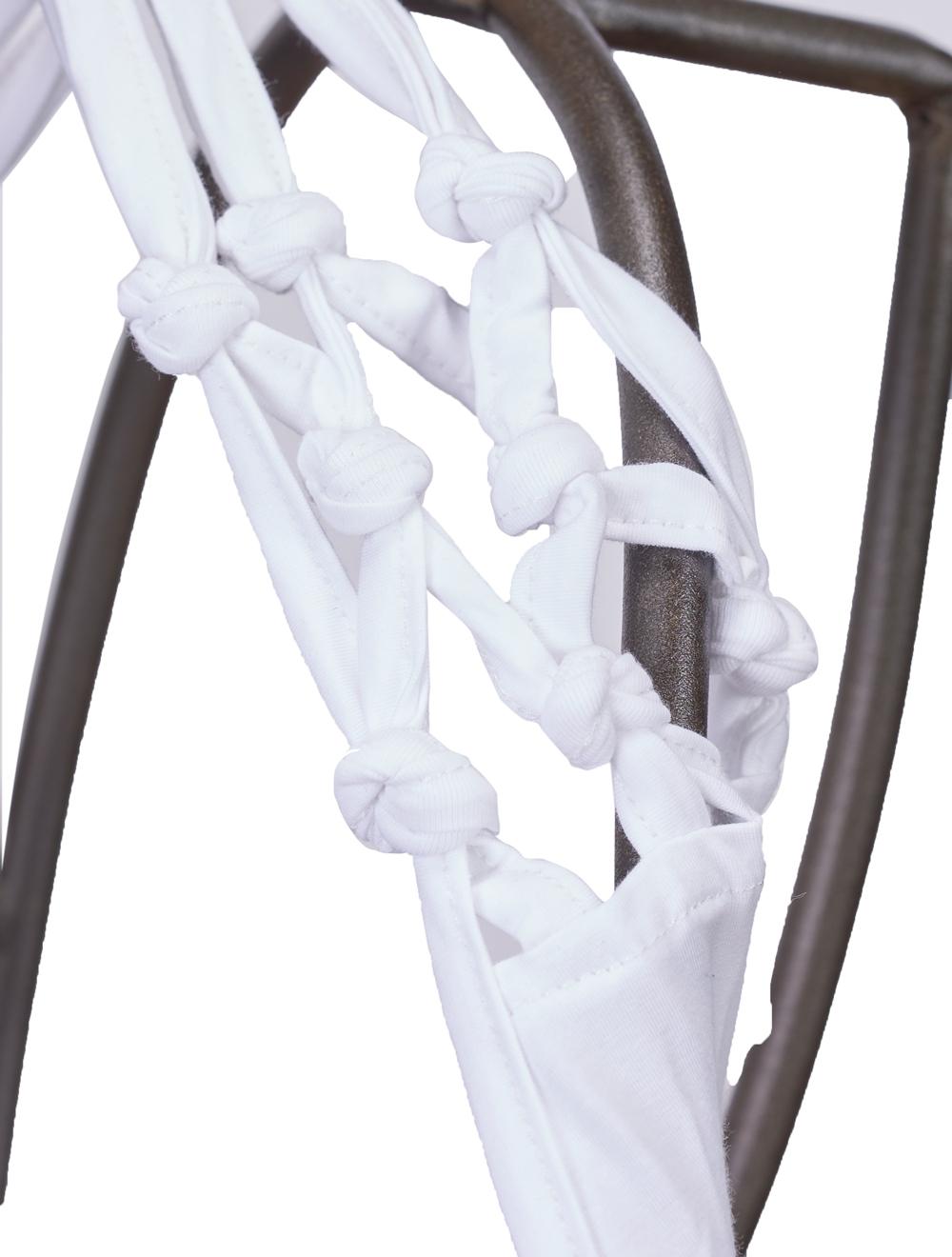 Save The Queen Abito Bianco A Balze Con Intreccio