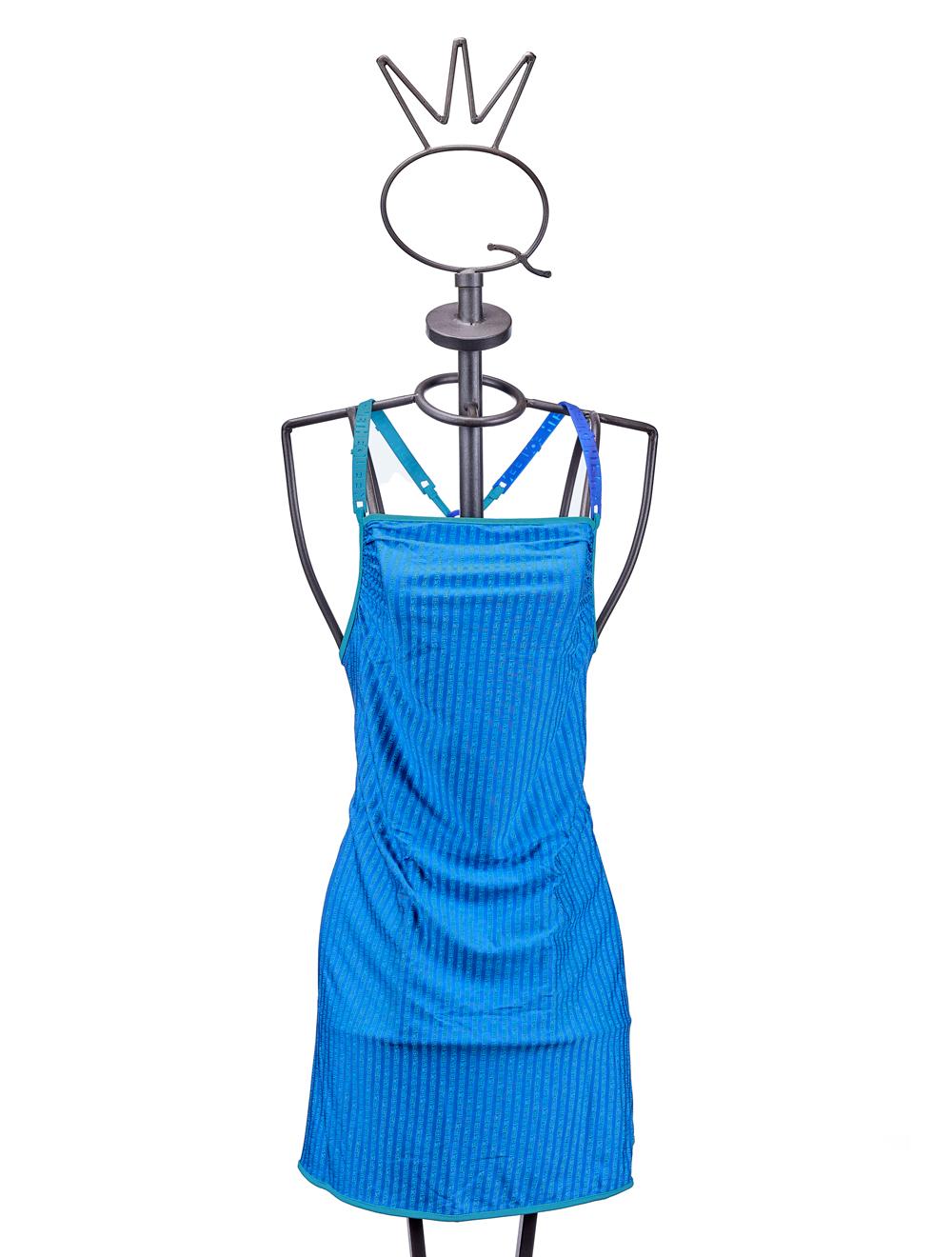 Save The Queen Abito corto in jersey bluette