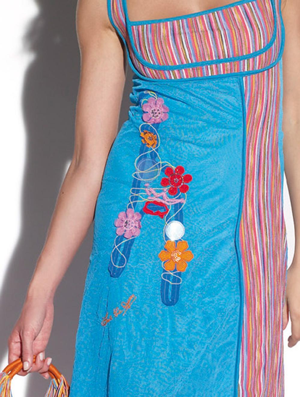 Save The Queen Abito Corto In Jersey Con Ricamo