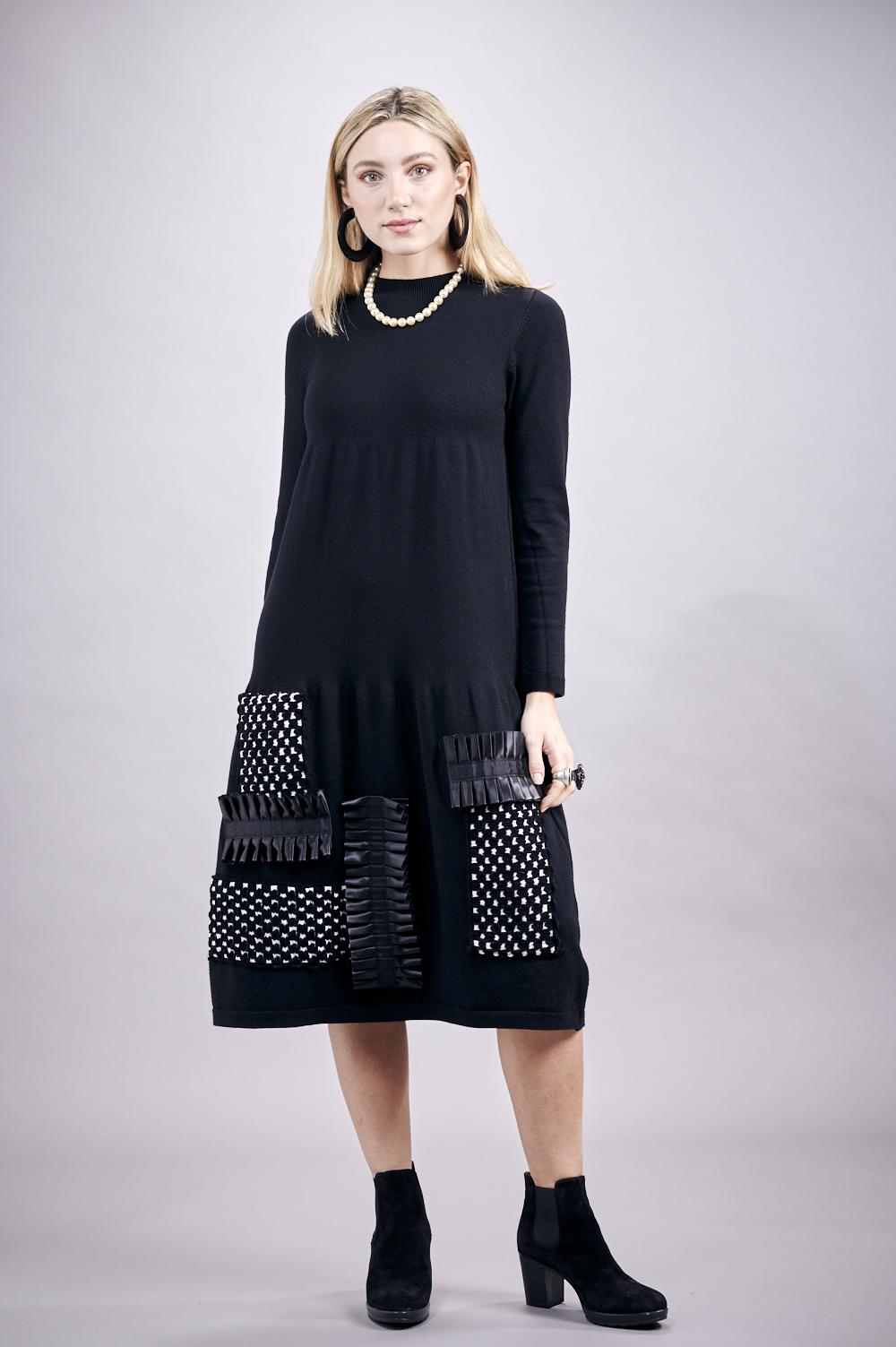 Save The Queen Abito in tricot nero