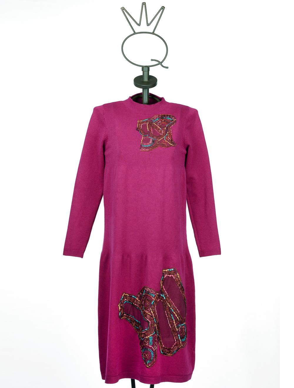 Save The Queen Abito Longuette In Tricot Fuxia