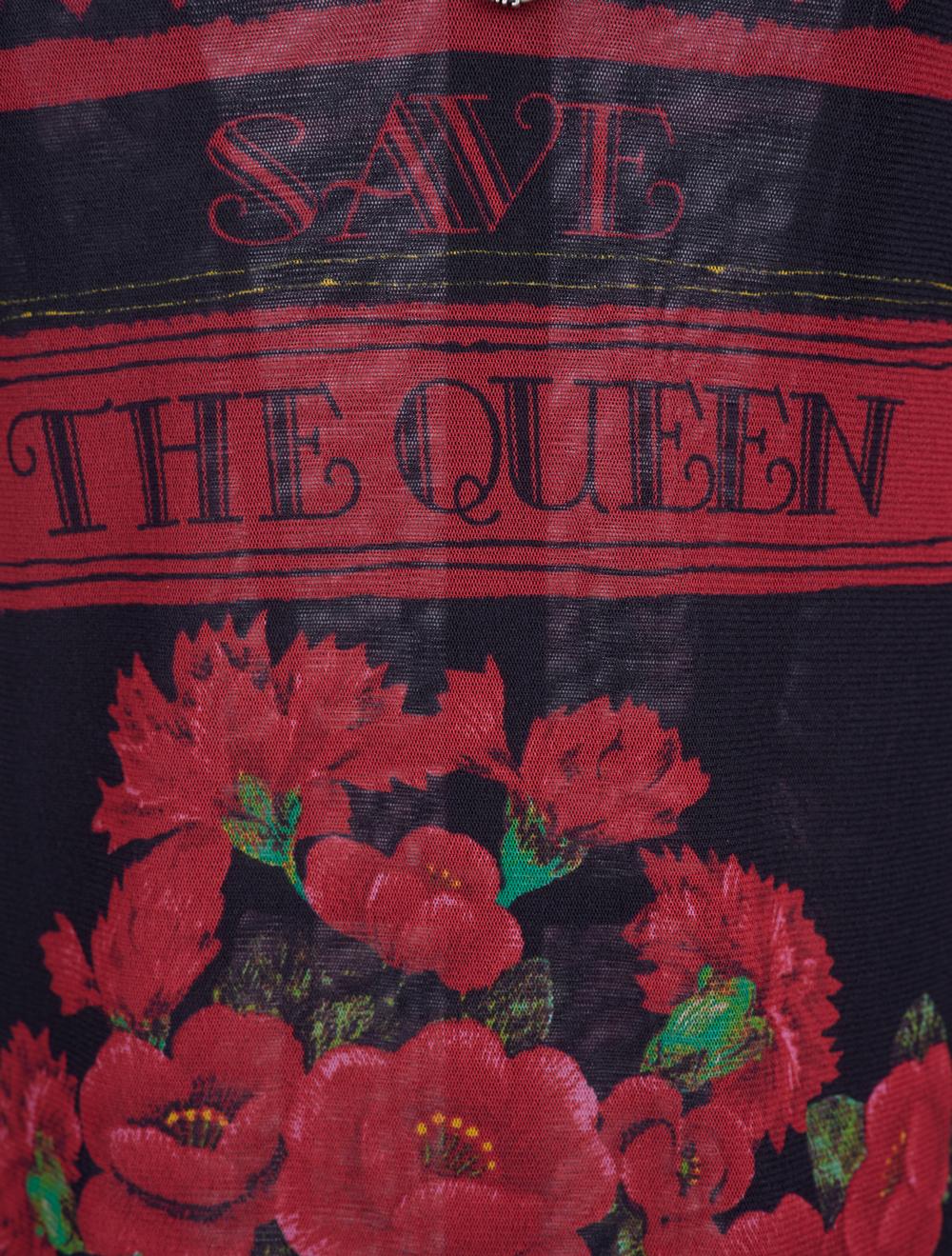 Save The Queen Abito Lungo In Tulle Stampato