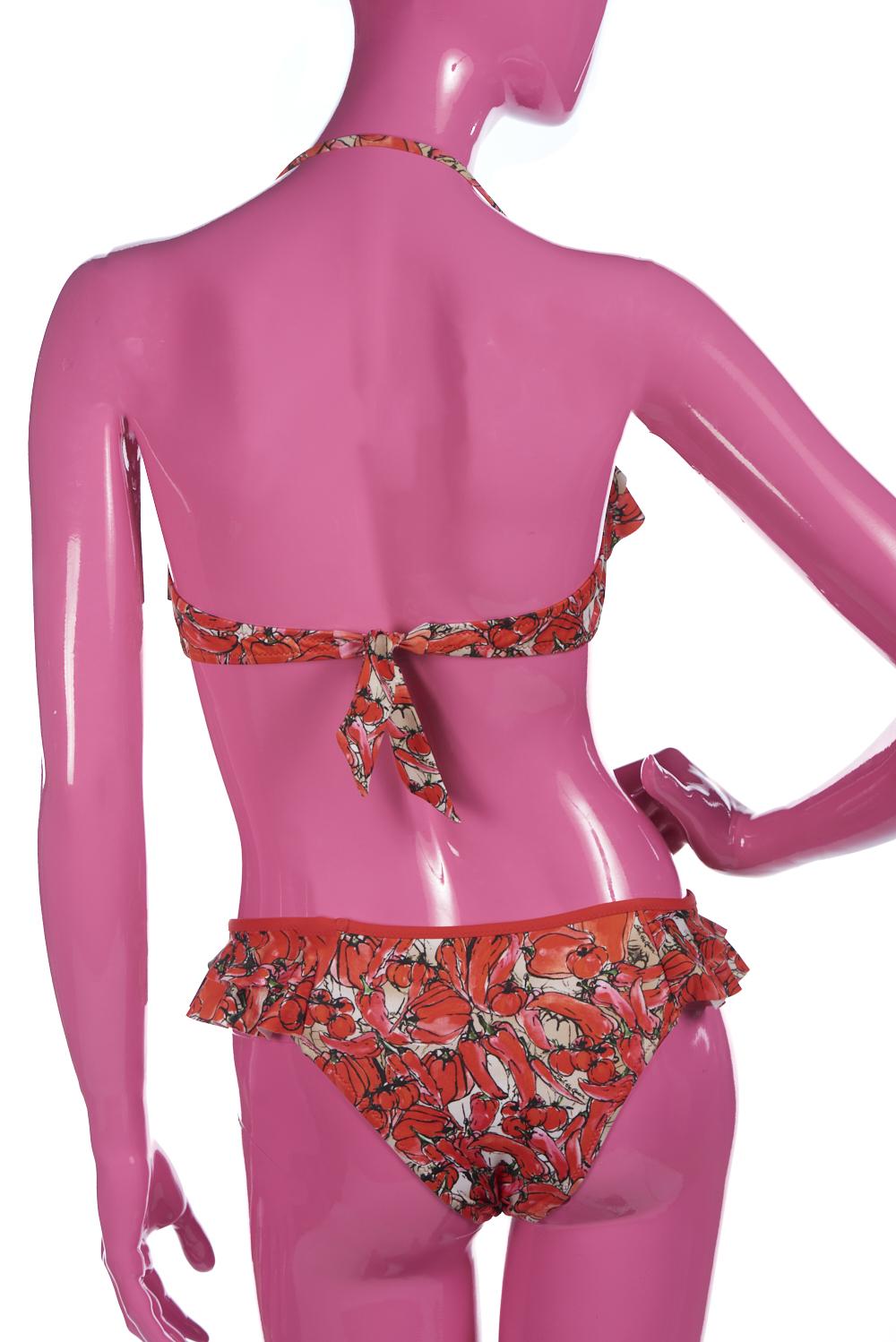 Save The Queen Bikini A Fascia Con Stampa Peperoni