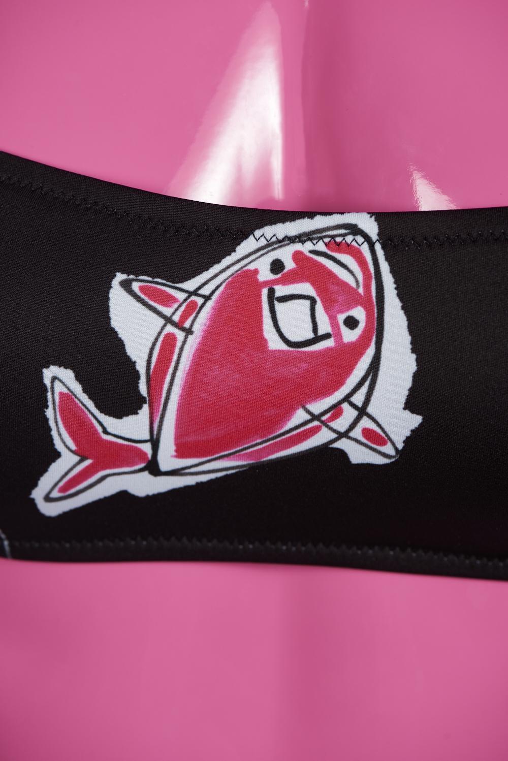 Save The Queen Bikini A Fascia Con Stampa Pesci