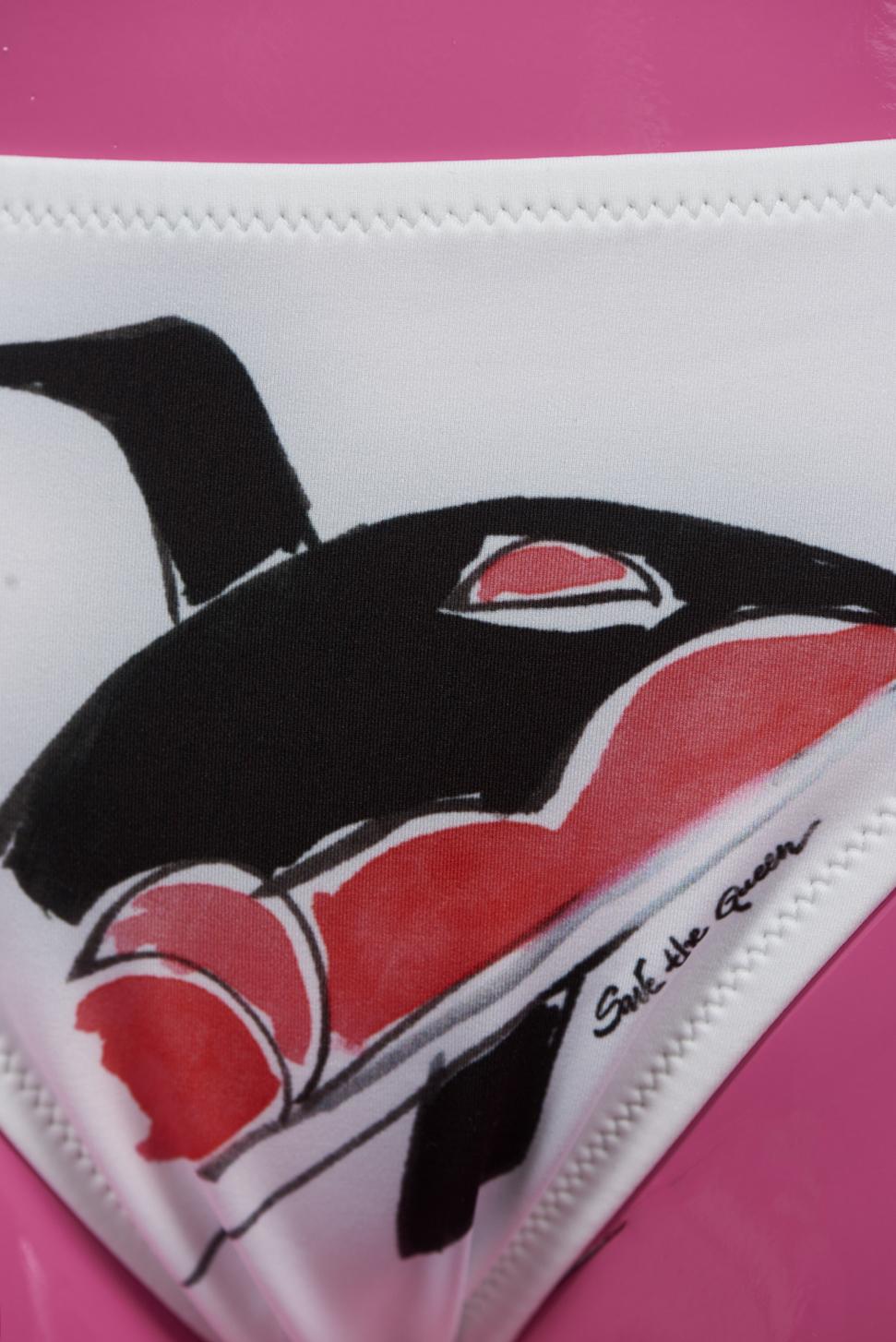 Save The Queen Bikini A Fascia Con Stampa Pesci