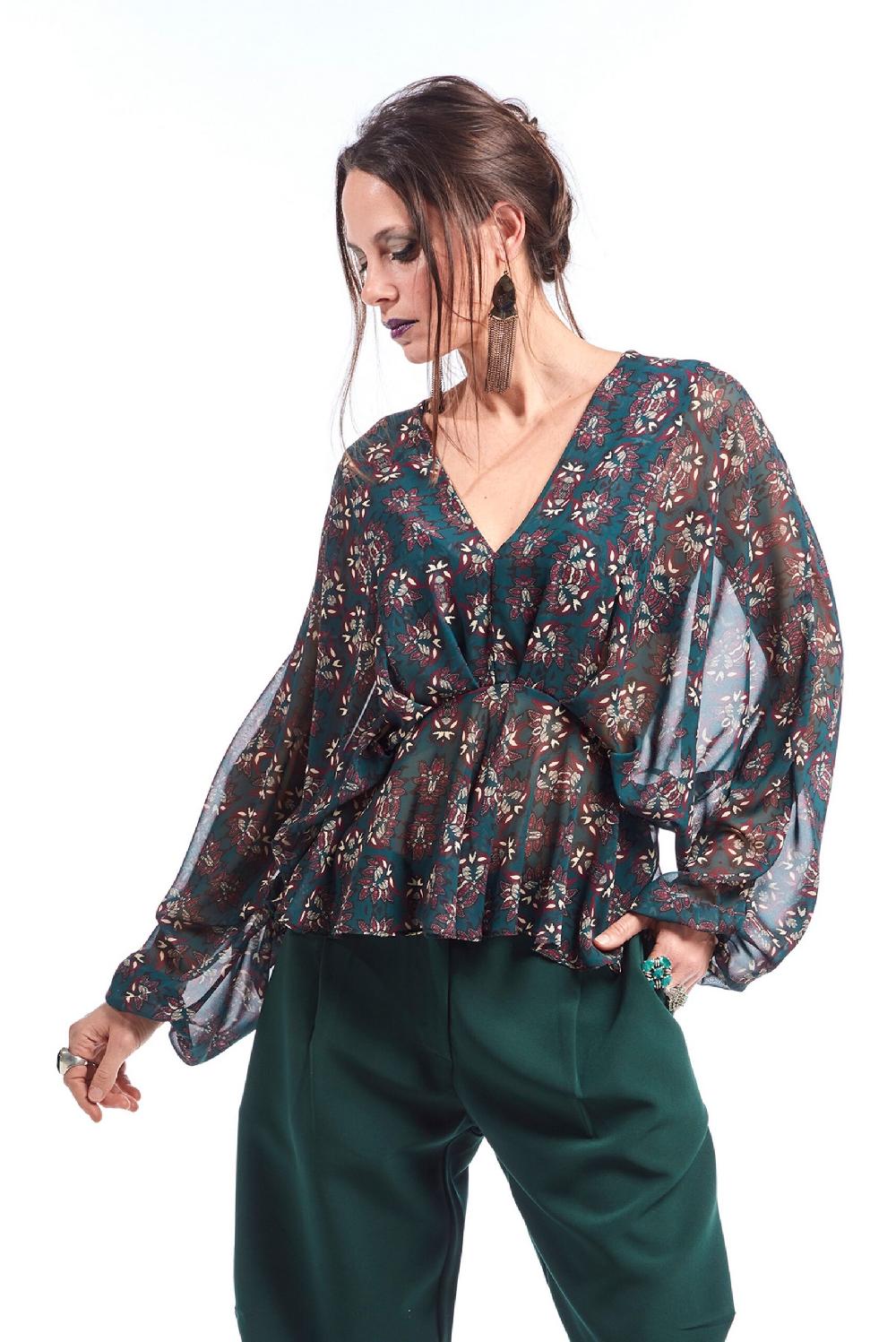 Save The Queen Blusa Con Stampa Floreale