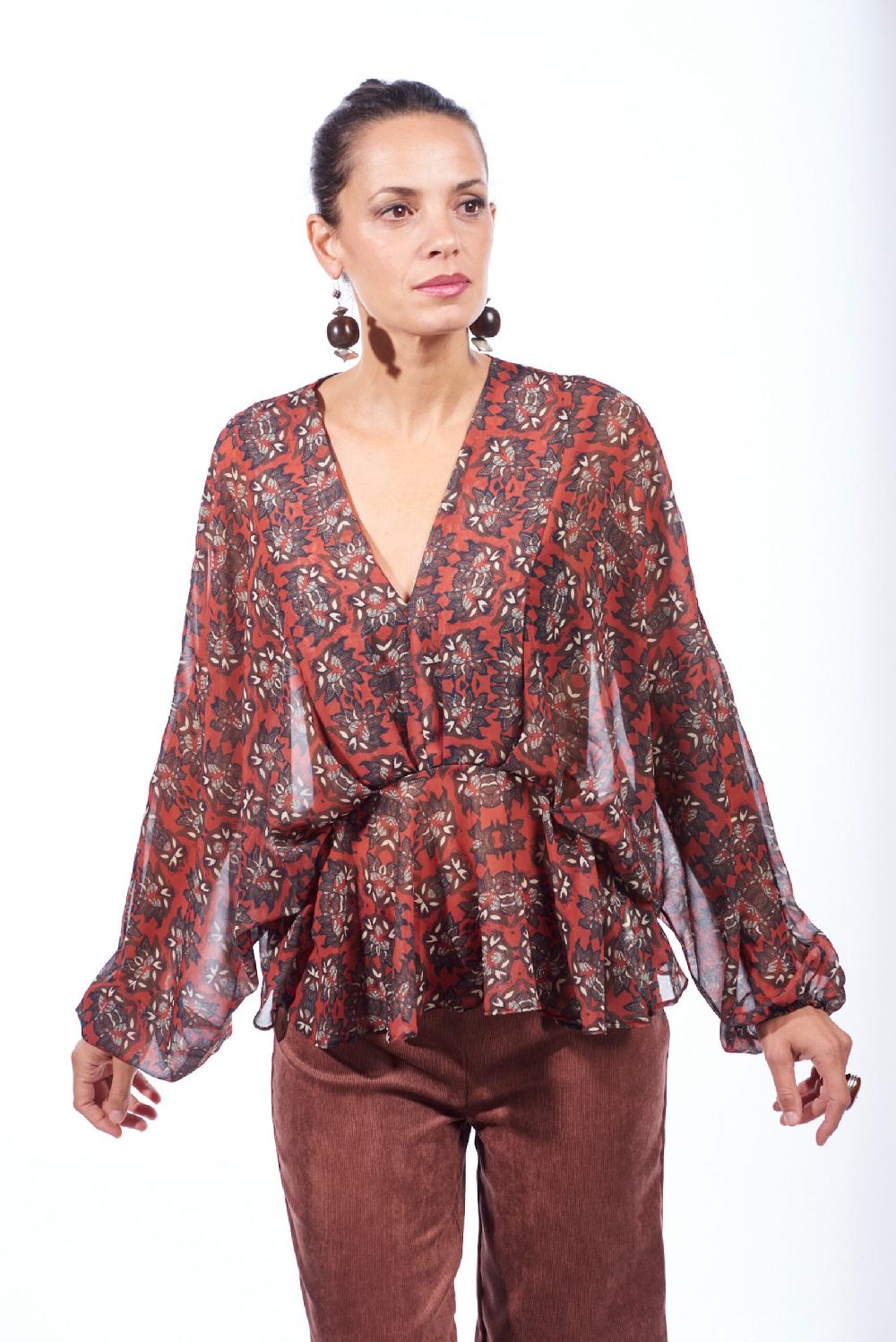 Save The Queen Blusa Con Stampa Floreale