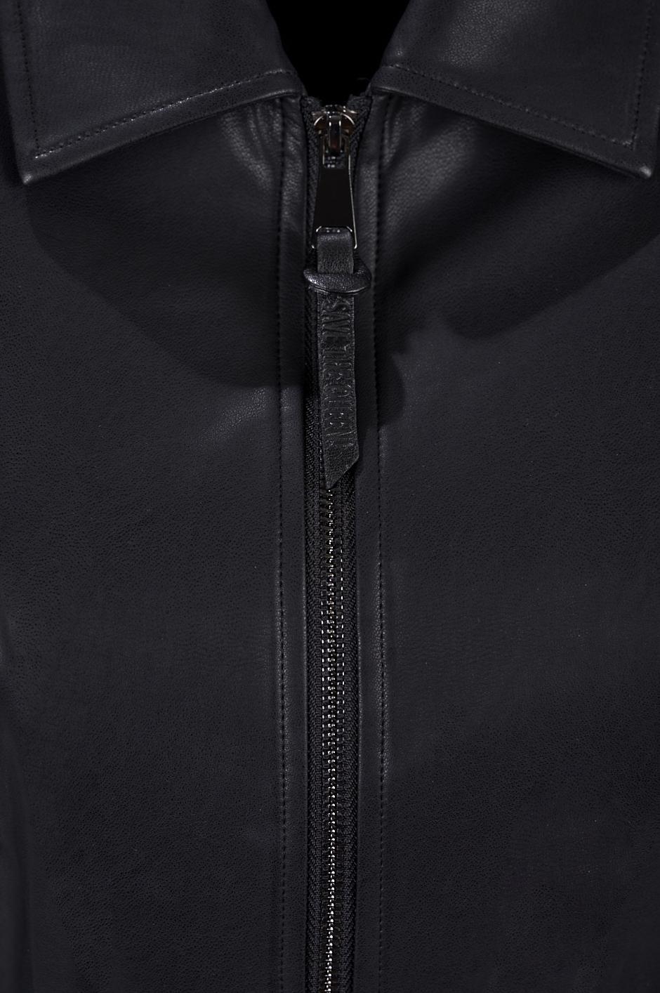 Save The Queen Bomber In Ecopelle Nera