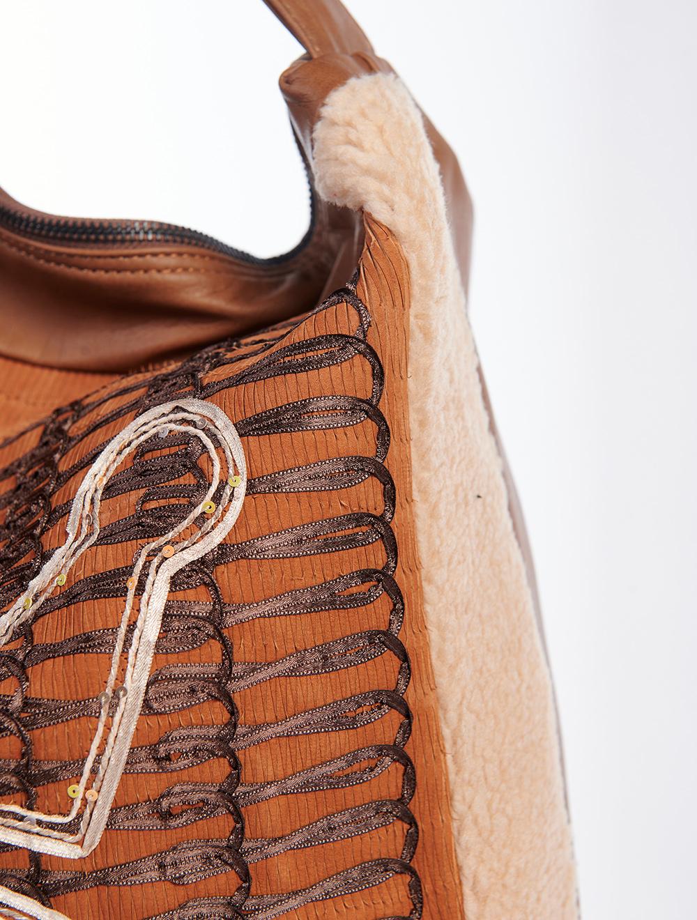 Save The Queen Borsa Grande In Eco Pelle Marrone