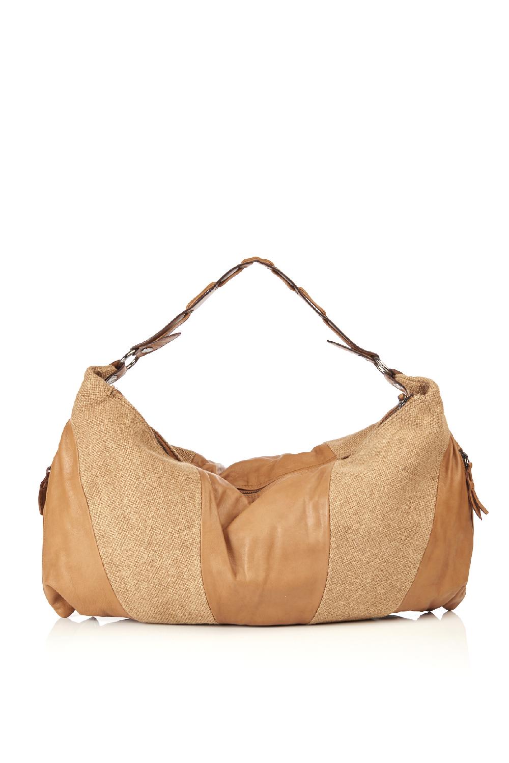 Save The Queen Borsa Grande In Pelle E Iuta