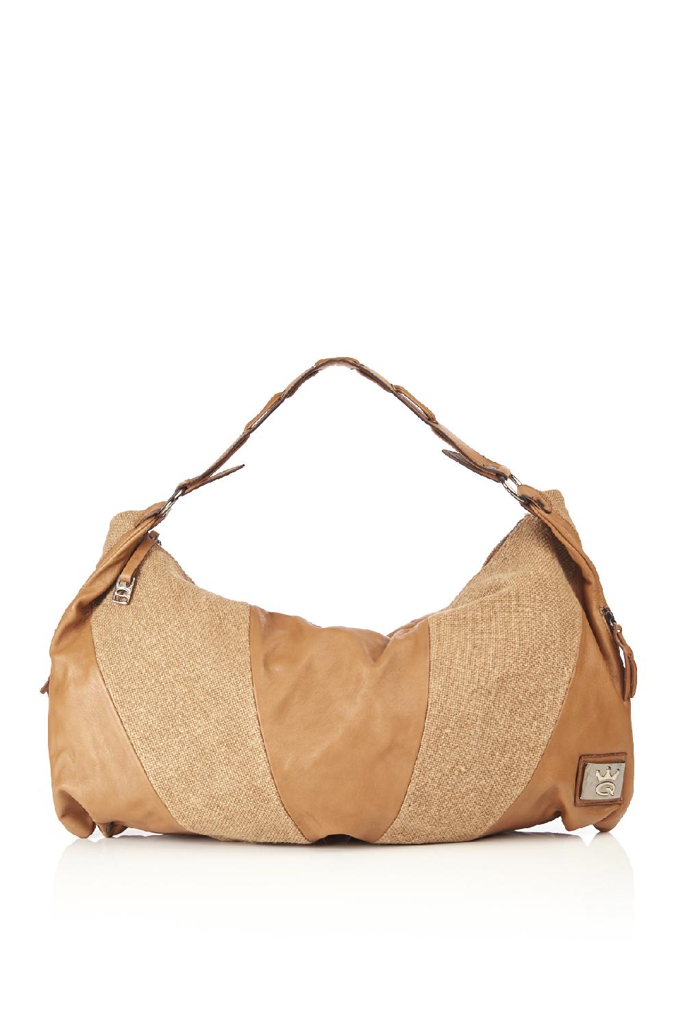 Save The Queen Borsa grande in pelle e iuta