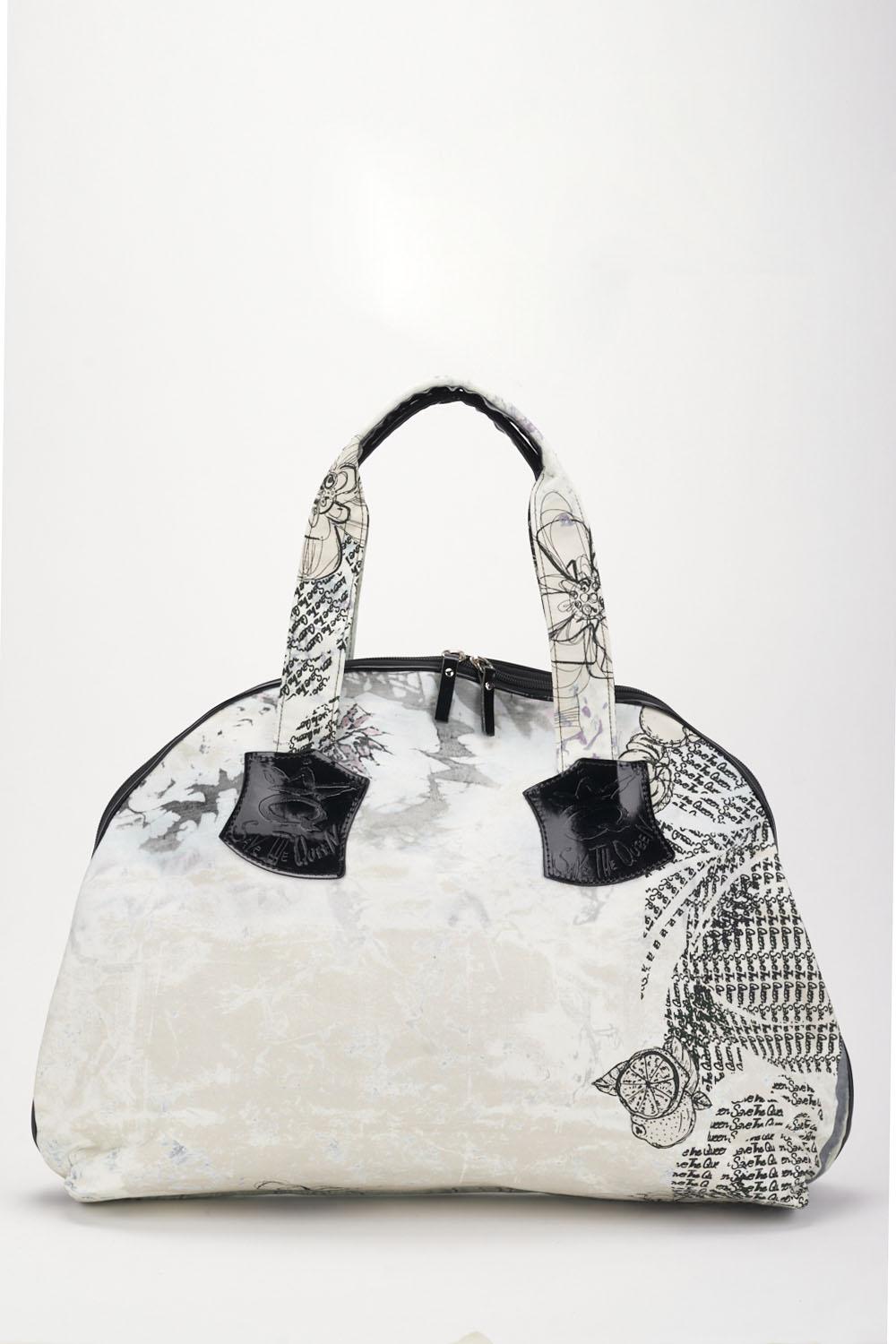 Save The Queen Borsa In Canvas Di Cotone