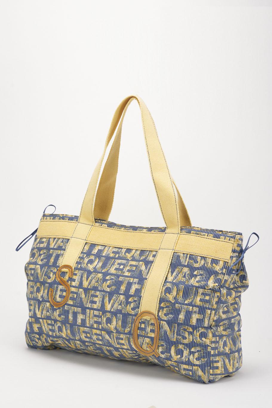 Save The Queen Borsa In Canvas Di Cotone