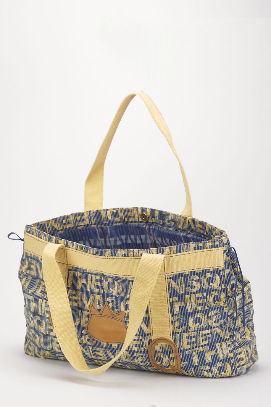 Save The Queen Borsa In Canvas Di Cotone