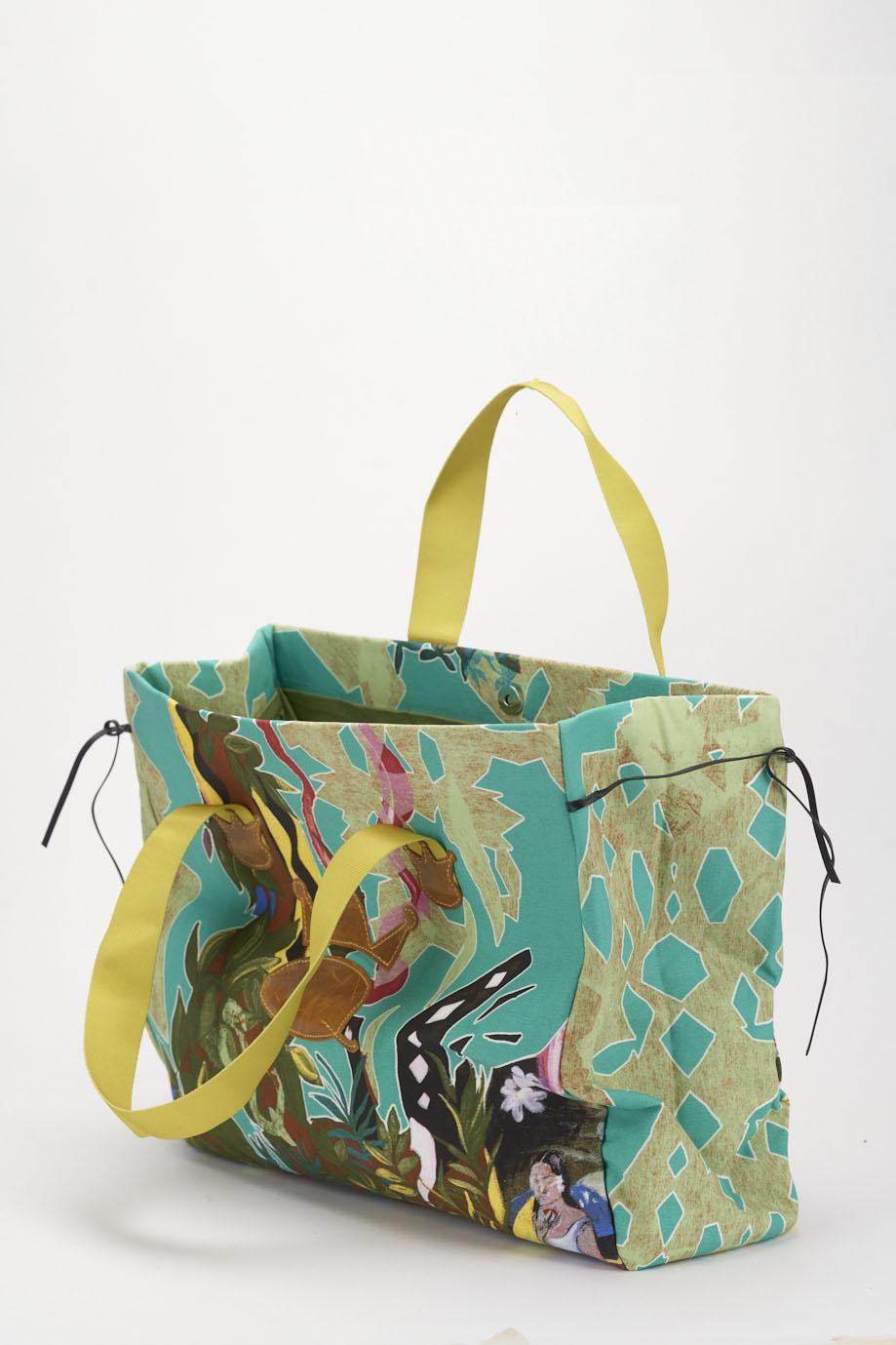 Save The Queen Borsa In Canvas Di Cotone