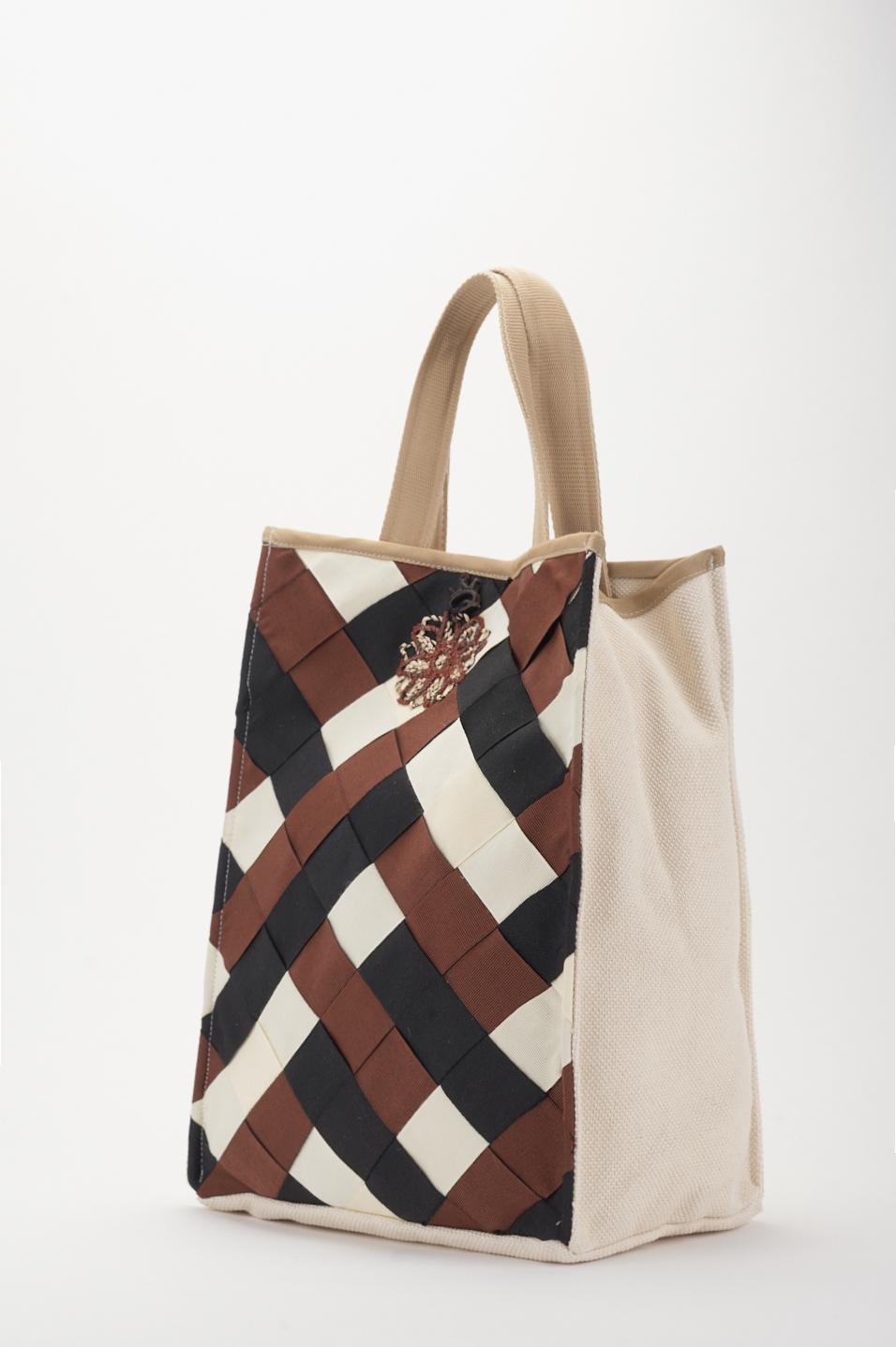 Save The Queen Borsa In Canvas Di Cotone