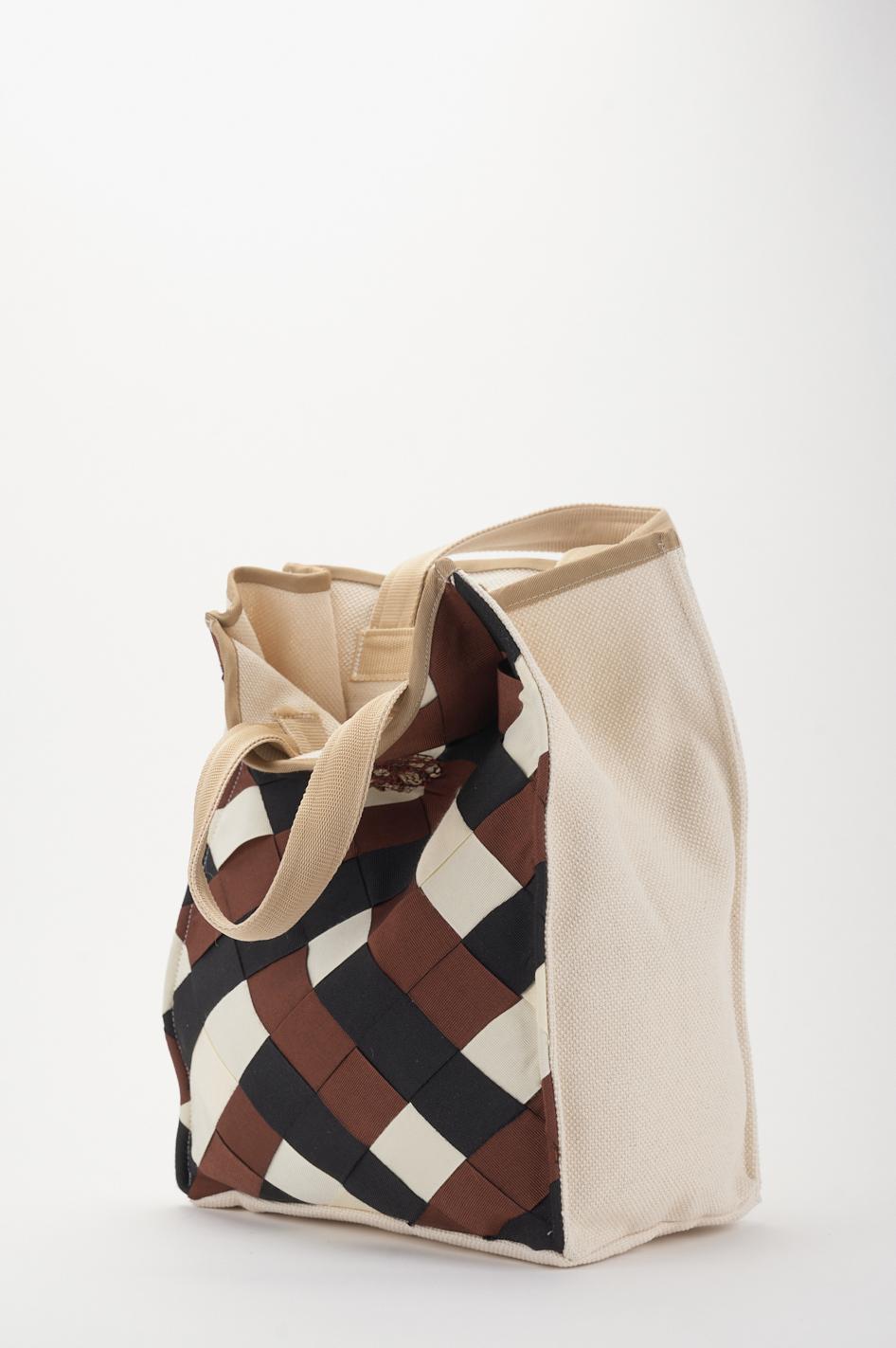 Save The Queen Borsa In Canvas Di Cotone