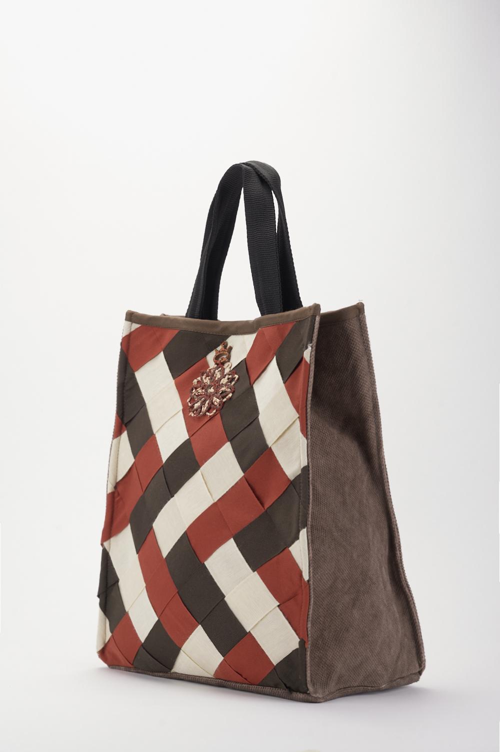 Save The Queen Borsa In Canvas Di Cotone