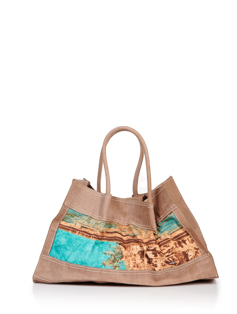 Save The Queen Borsa In Cotone E Pelle