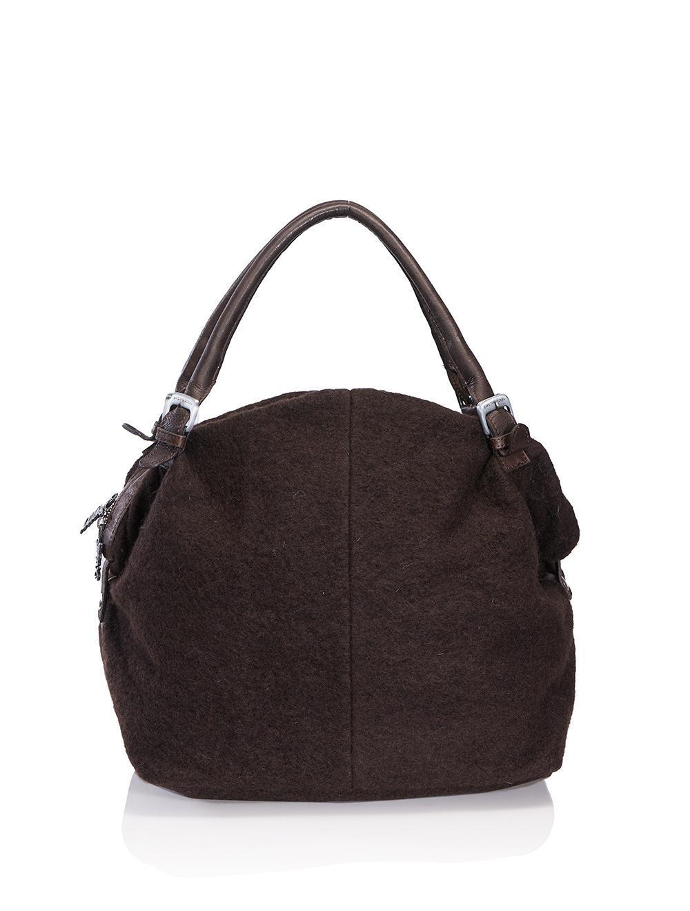 Save The Queen Borsa In Lana E Pelle