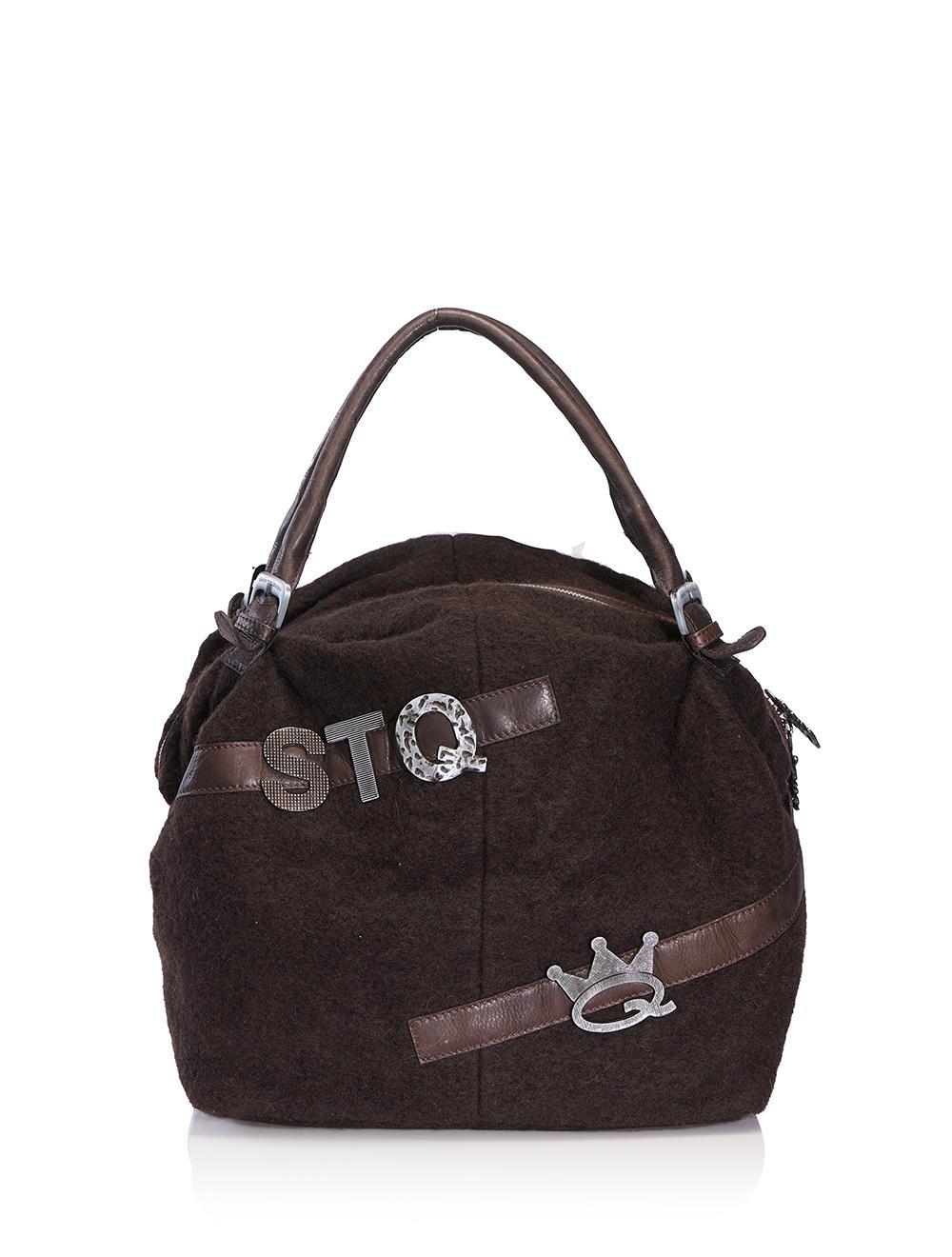 Save The Queen Borsa in lana e pelle