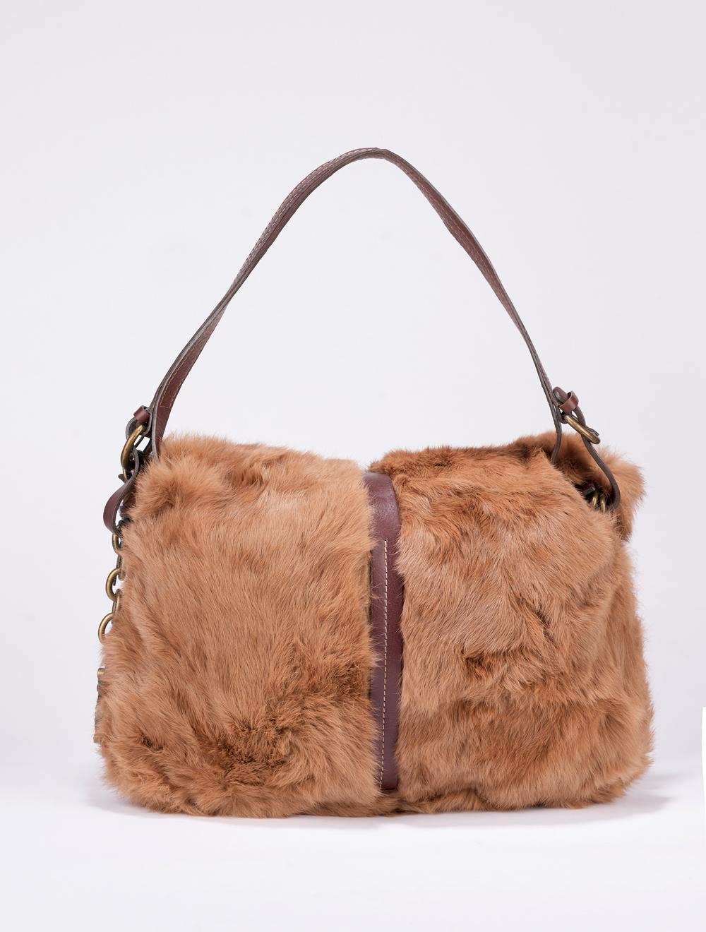 Save The Queen Borsa In Lapin Color Biscotto