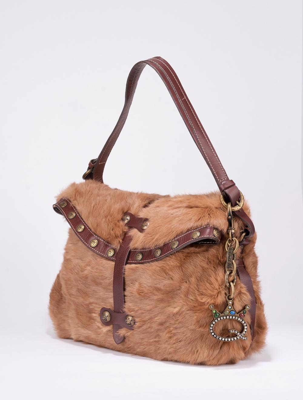 Save The Queen Borsa In Lapin Color Biscotto