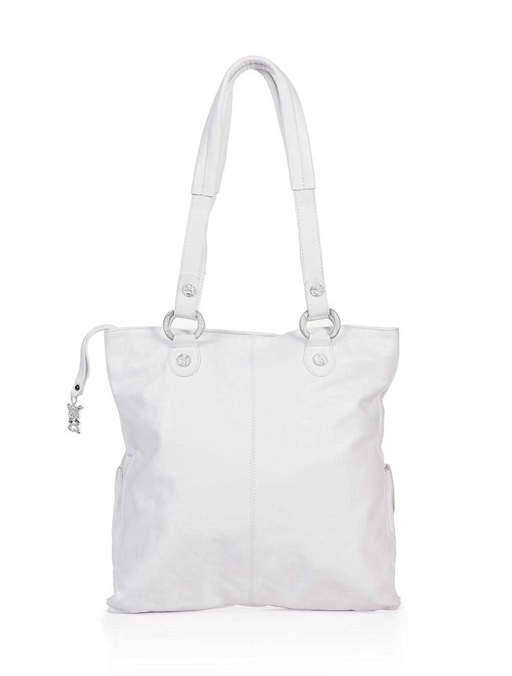 Save The Queen Borsa In Pelle Bianca