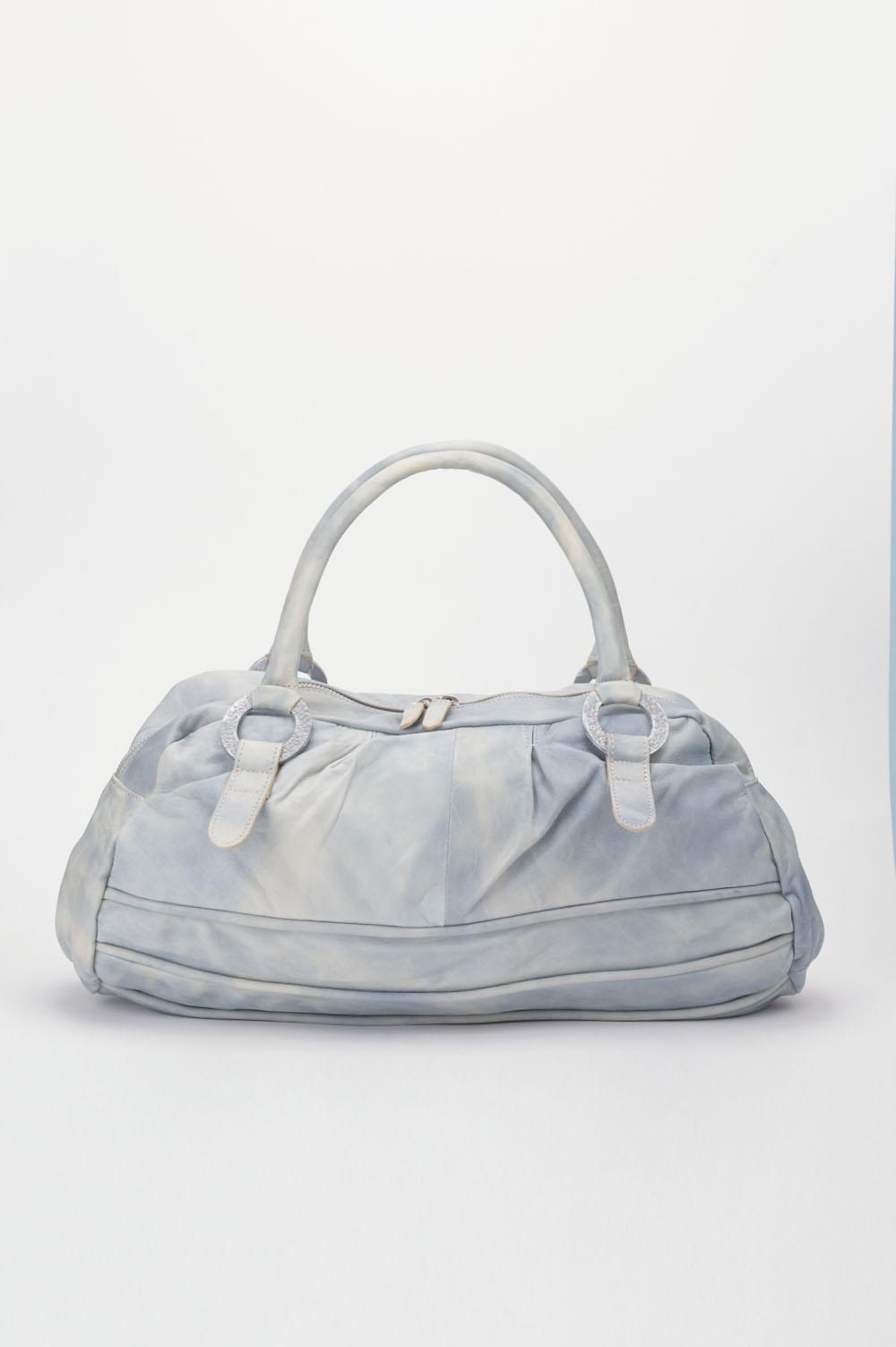 Save The Queen Borsa In Pelle Celeste