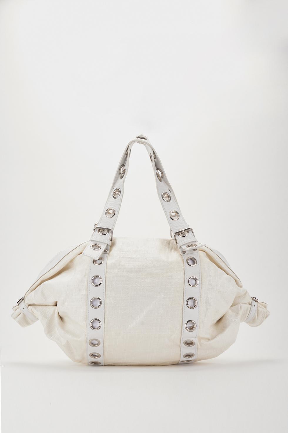 Save The Queen Borsa In Tela Stampata Bianca