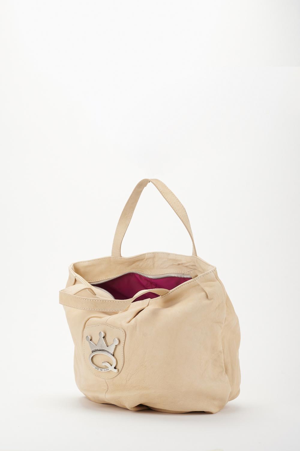 Save The Queen Borsa In Vera Pelle