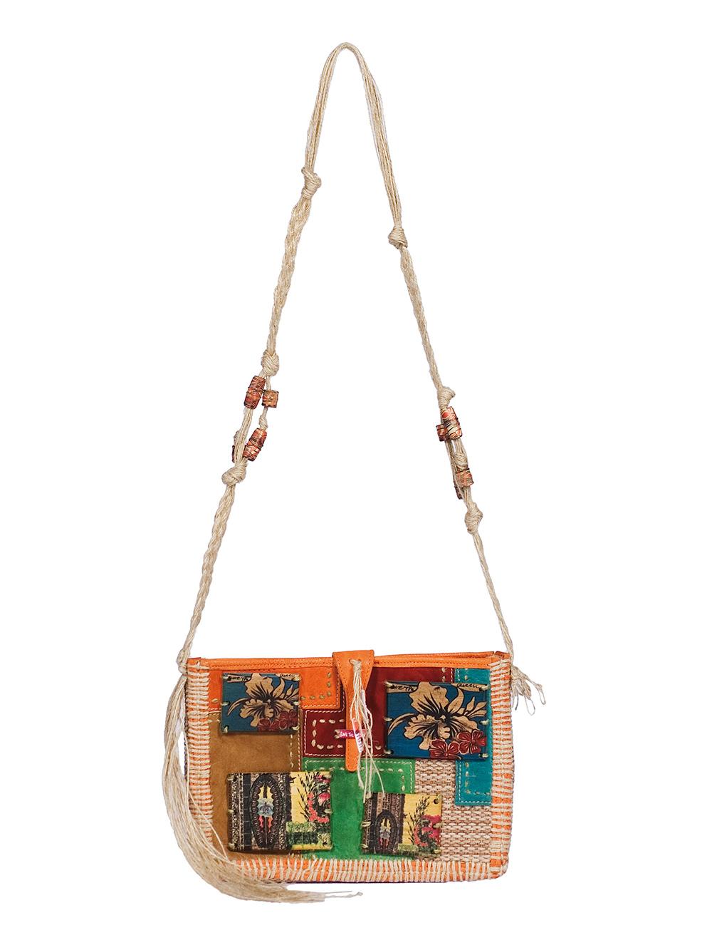 Save The Queen Borsa Piccola In Stuoia Naturale