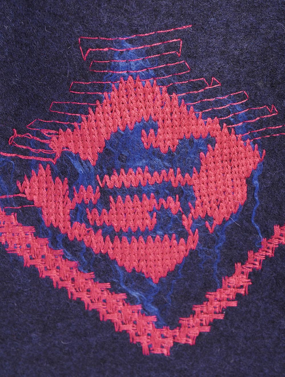 Save The Queen Borsa Shopper In Lana Con Ricamo