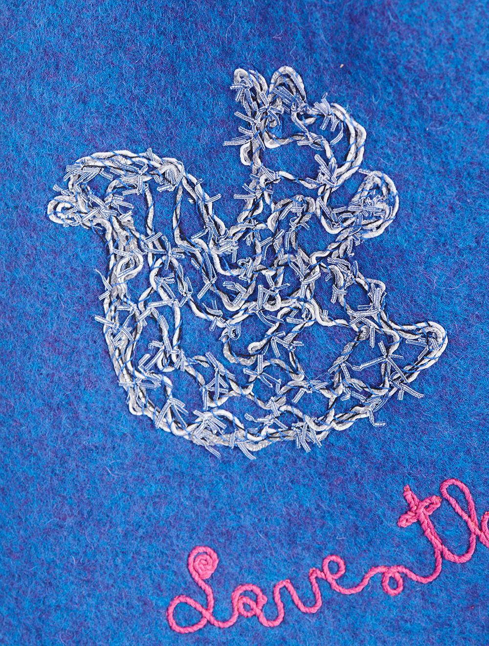 Save The Queen Borsa Shopper In Lana Con Ricamo