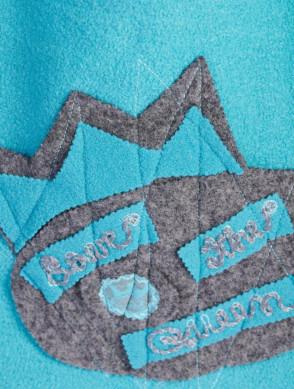 Save The Queen Borsa Shopper In Lana Con Ricamo