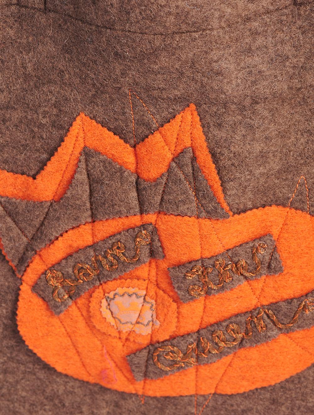 Save The Queen Borsa Shopper In Lana Con Ricamo