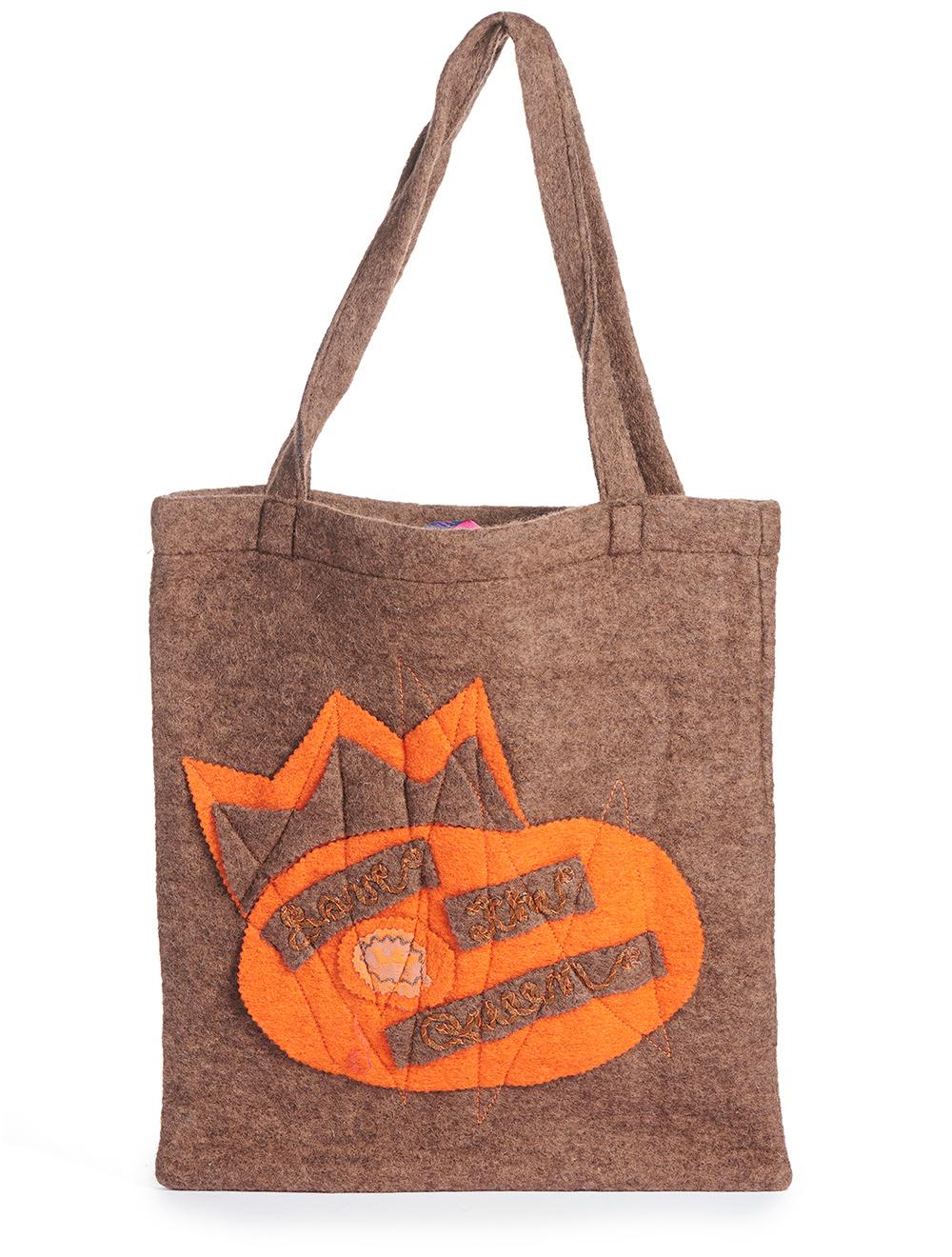 Save The Queen Borsa Shopper In Lana Con Ricamo