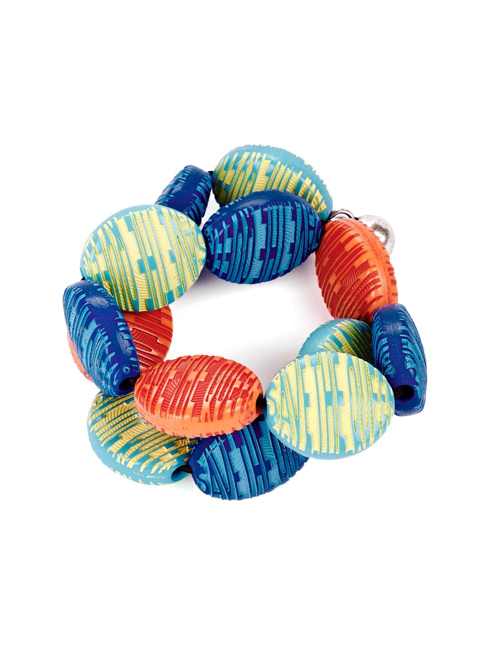 Save The Queen Bracciale multicolor con elastico