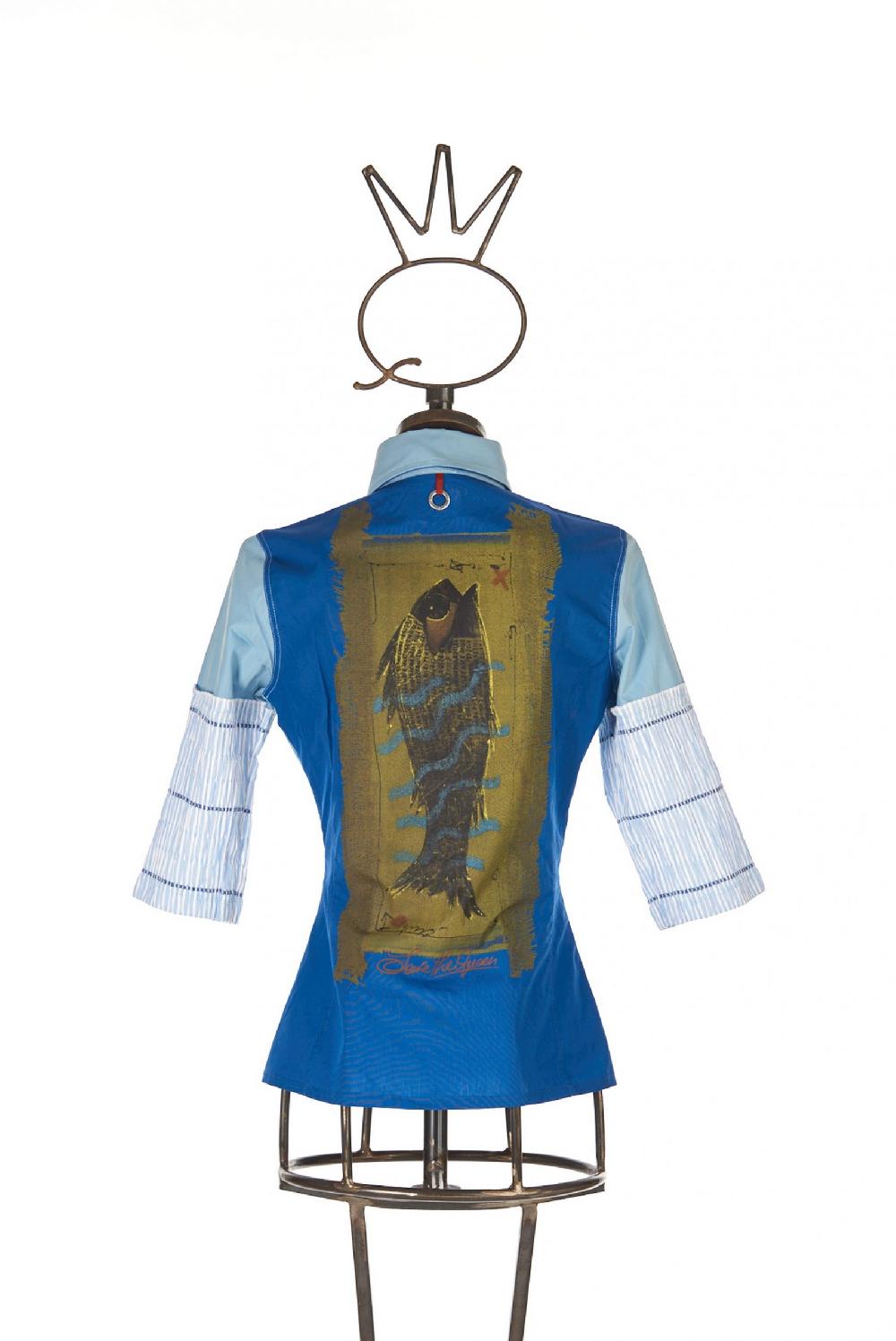 Save The Queen Camicia Con Stampa Ed Applicazioni