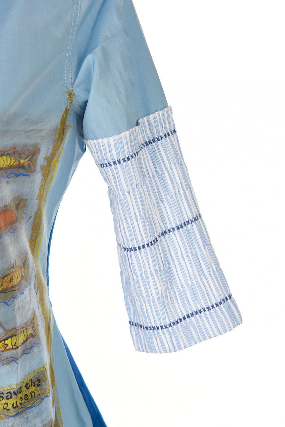 Save The Queen Camicia Con Stampa Ed Applicazioni