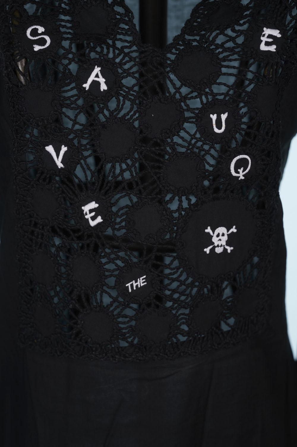 Save The Queen Camicia Lunga In Cotone