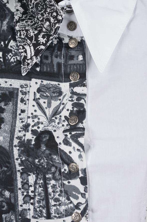 Save The Queen Camicia Stampata In Cotone