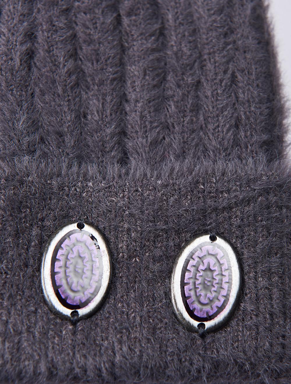 Save The Queen Cappello Grigio In Maglia A Costine