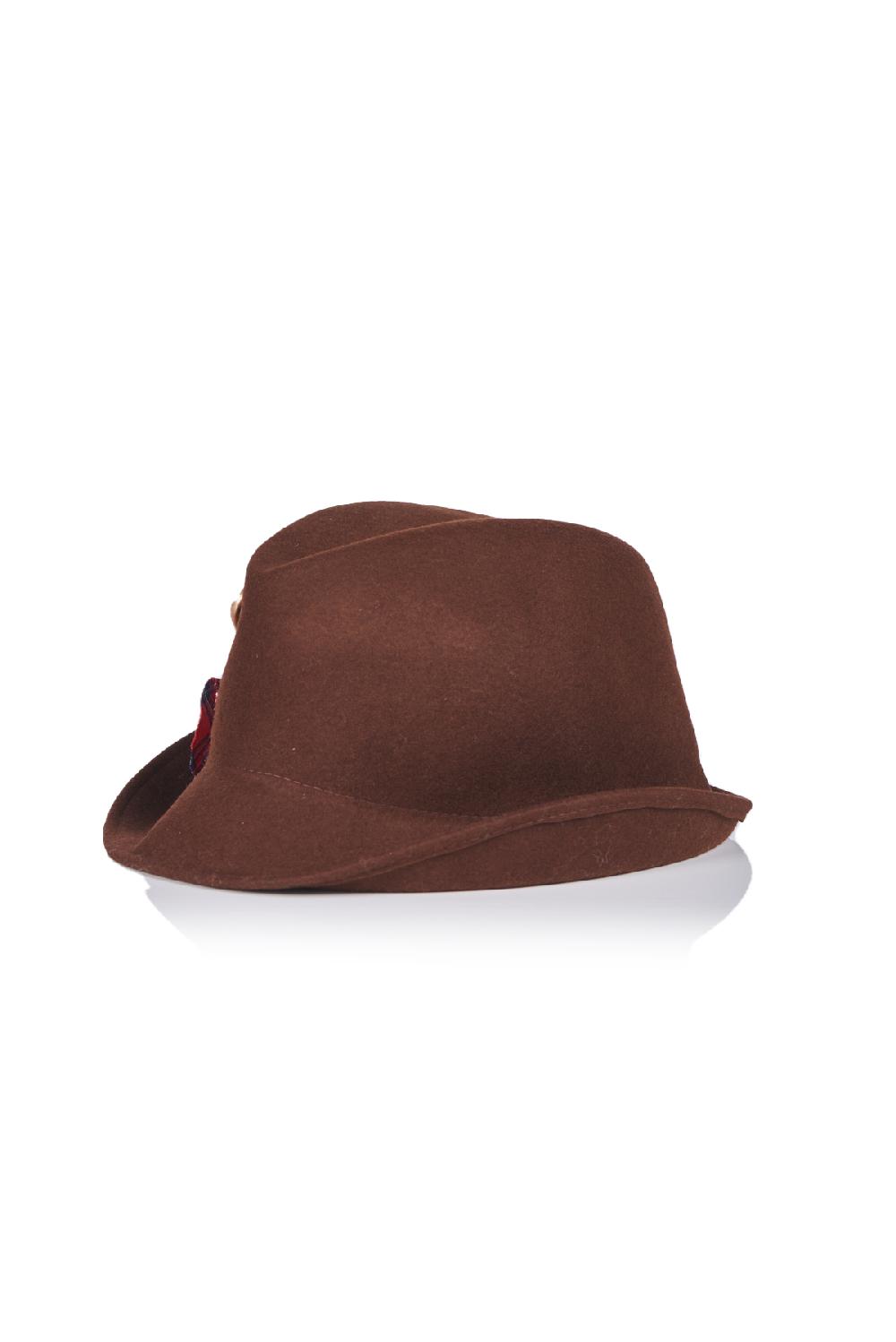 Save The Queen Cappello In Feltro Di Lana Marrone